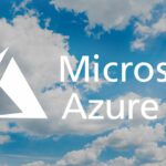 Microsoft Azure logo, in clouds - to highlight a post about migrating to the Microsoft Azure cloud platform