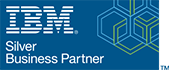 IBM Silver Business Partner logo, official UK partners Influential Software Services Ltd