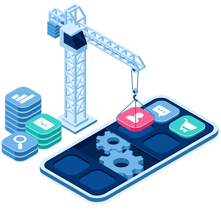 App development machine representing accelerated development through SAP integration solutions