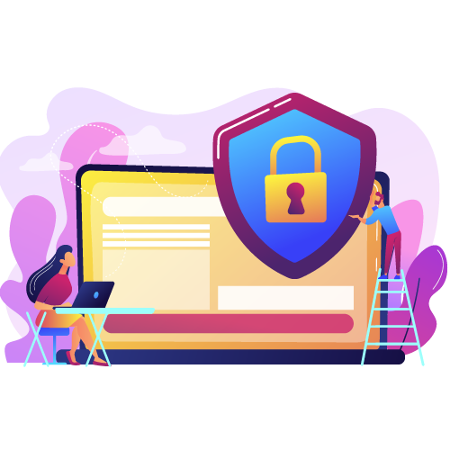 Unifying-systems-IS Laptop with a lock on demonstrating the security digital portals provide for your data