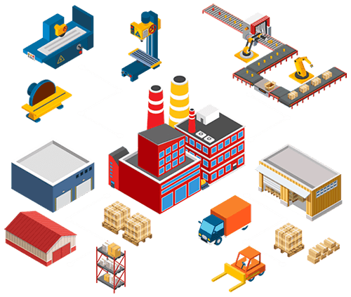 sharepoint-implementation-for-manufacturing Integrated factory representing SharePoint implementation for manufacturing