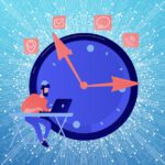 Clock illustrating how a remote intranet helps boost productivity working from home