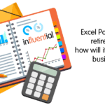 a graphic of a ledger with text reading: Excel Power View Retirement: How will it affect your business?