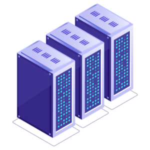 A graphic of data servers representing the power bi data pipeline