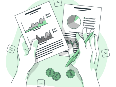 A graphic of hands wading through financial data, representing vena implementation