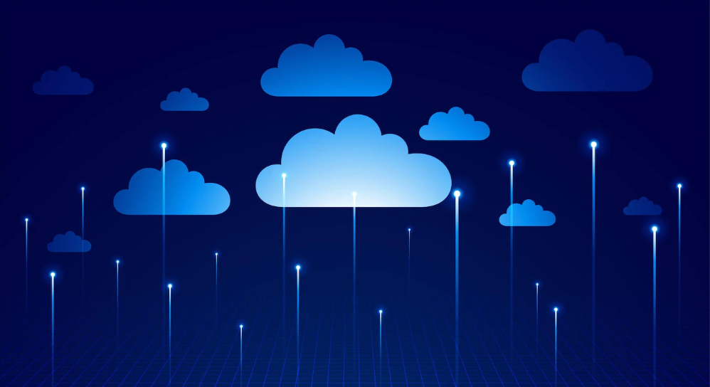 a graphic showing clouds going upwards - representing cloud roi
