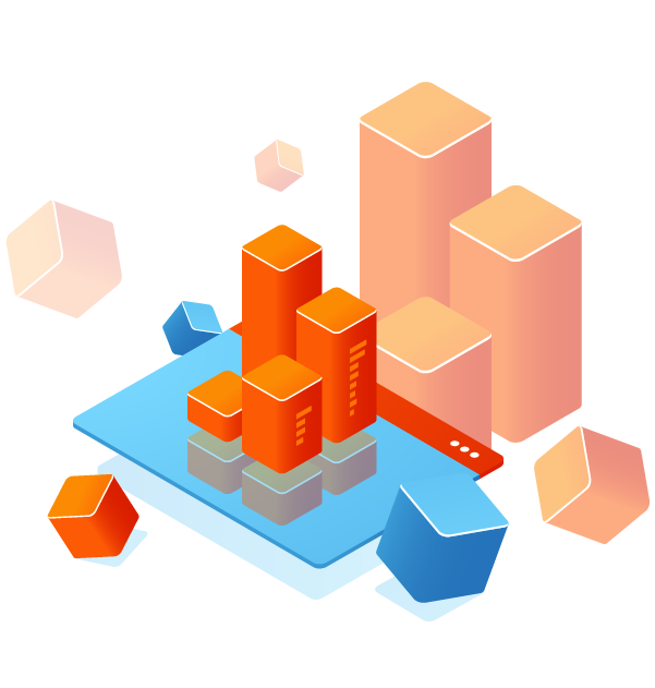 building blocks on a screen representing bespoke crm and erp solutions