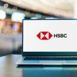 Laptop with HSBC logo