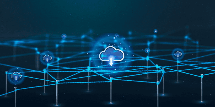 Images of cloud technology icons connected with lines to represent how SAP packages dev platform into S4HANA