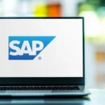 laptop with sap logo