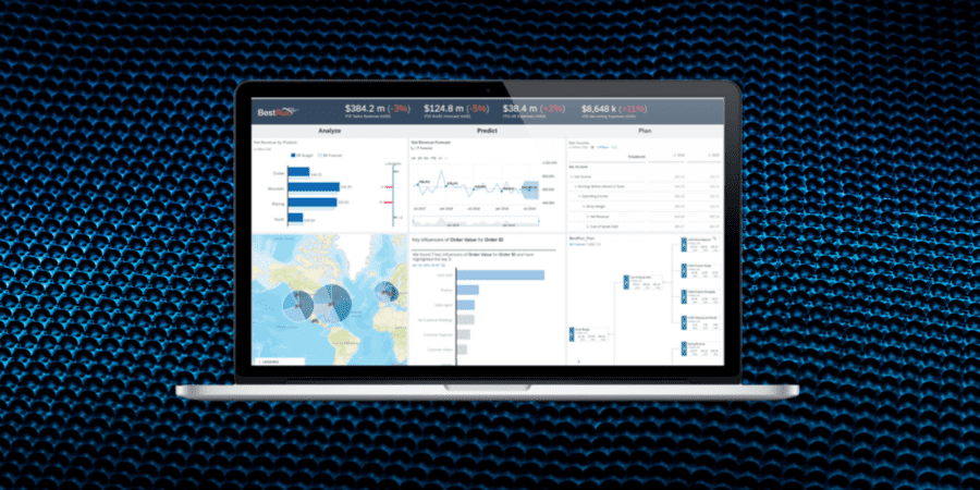 a graphic of an effective dashboard in sap analytics cloud