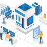 Various teams and systems connected to a central location to represent enterprise data integration.