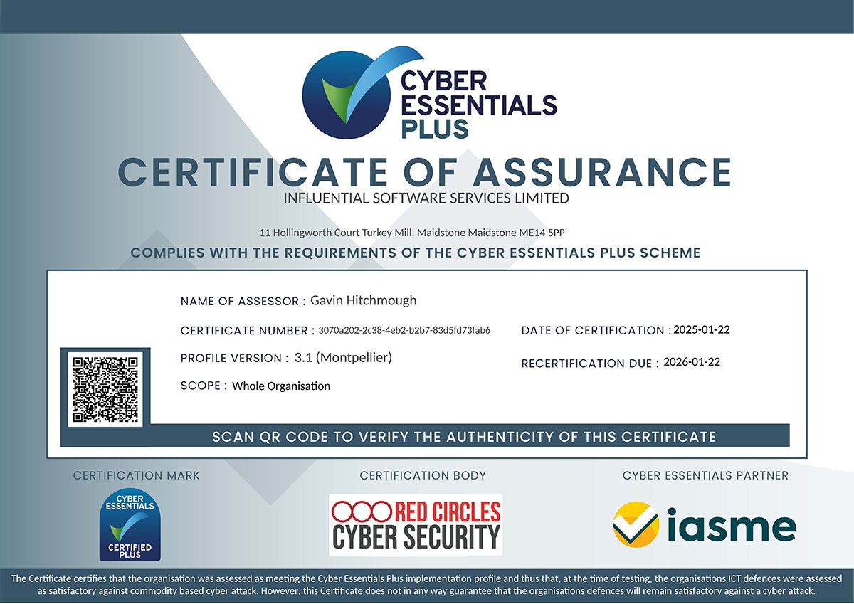 Cyber Essentials Certificate