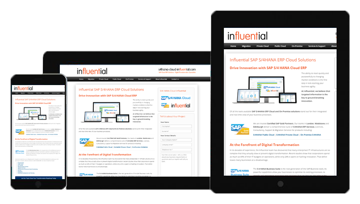 New SAP ©S/4HANA Cloud Website Launched by Influential SAP Gold Partners - Screenshots on devices