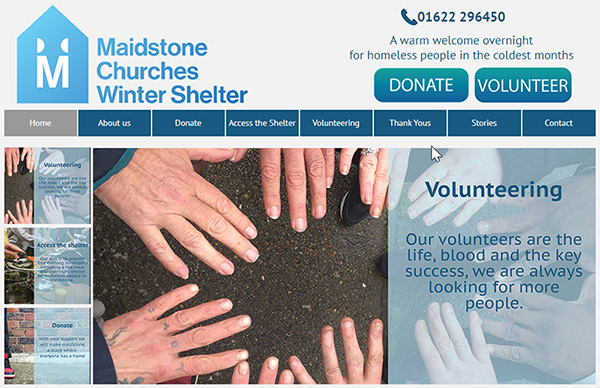 Bake-off 2019 - raising money for Maidstone Churches Windter Shelter - Website Screenhot