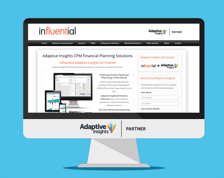New Adaptive Insights website launched | UK Partners Influential